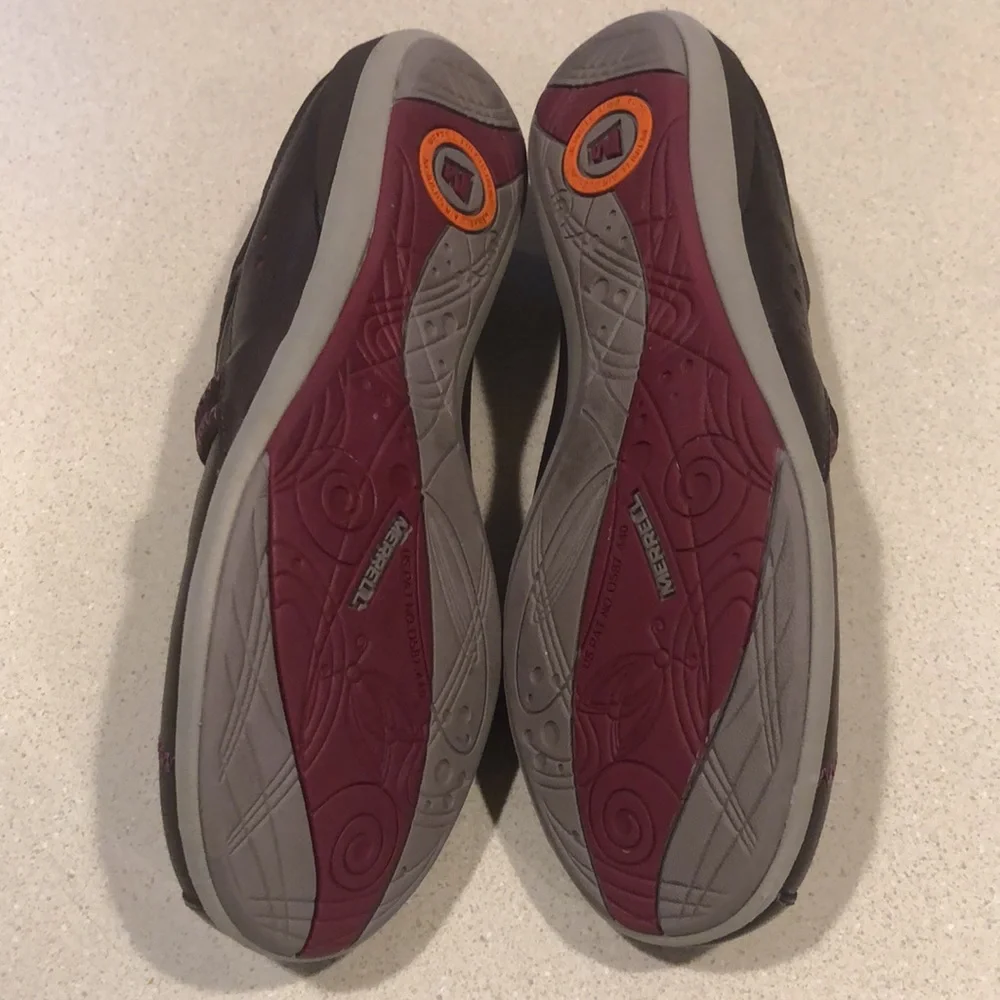 MERRELL PLIE LEATHER PERFORMANCE FOOTWEAR BROWN SIZE 7 - Picture 7 of 11